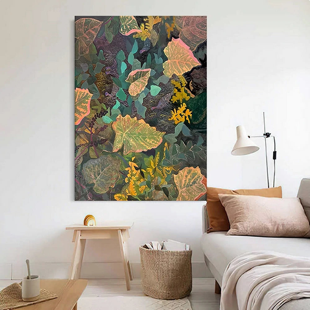 LUXORA Hand-Painted Oil Painting 50/80/120cm - Neutral Hand-Painted Artwork Designed for Harmony and Modern Simplicity