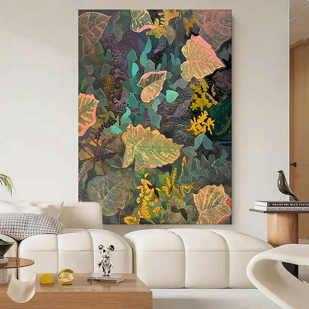 LUXORA Hand-Painted Oil Painting 50/80/120cm - Neutral Hand-Painted Artwork Designed for Harmony and Modern Simplicity
