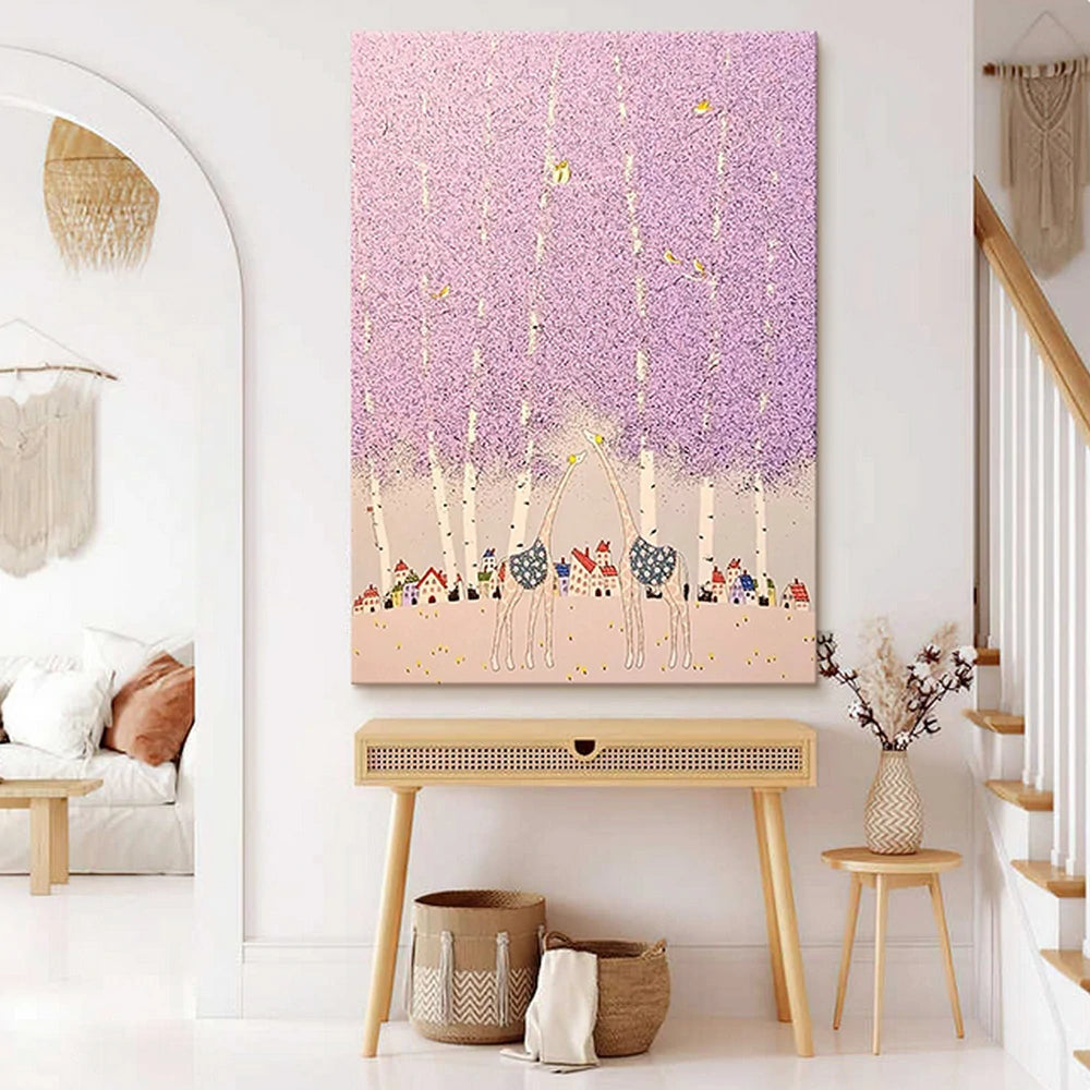 LUXORA Hand-Painted Oil Painting 50/80/120cm - Neutral Abstract Composition That Reflects Clean Lines and Subtle Detail