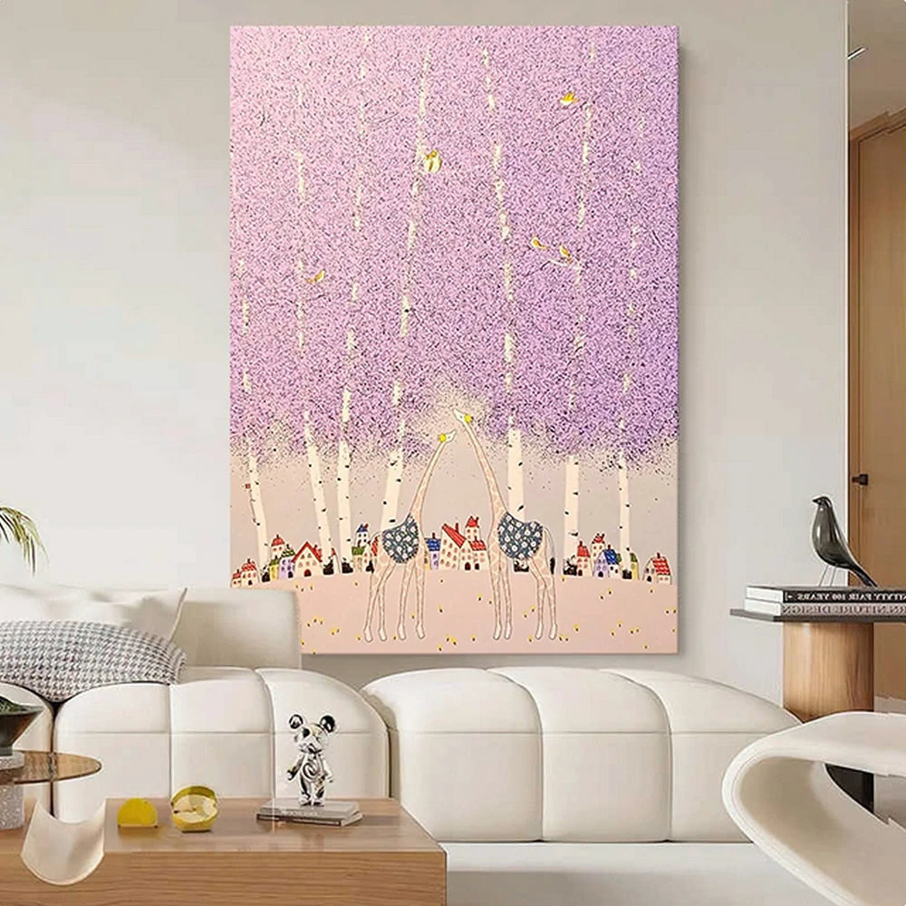 LUXORA Hand-Painted Oil Painting 50/80/120cm - Neutral Abstract Composition That Reflects Clean Lines and Subtle Detail