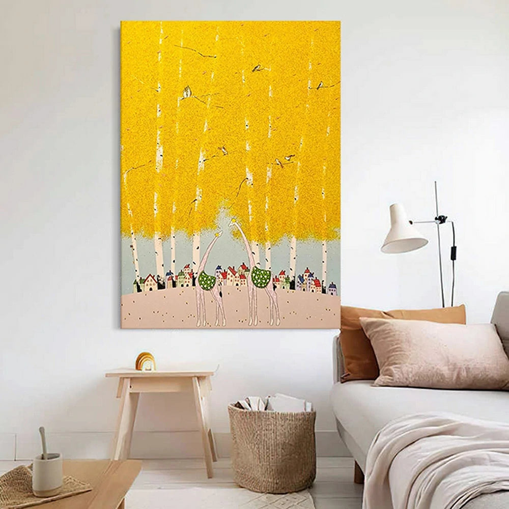 LUXORA Hand-Painted Oil Painting 50/80/120cm - Minimalist Design Painting Offering Clean Geometry and Balanced Neutral Tone