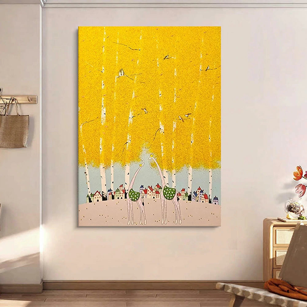LUXORA Hand-Painted Oil Painting 50/80/120cm - Minimalist Design Painting Offering Clean Geometry and Balanced Neutral Tone
