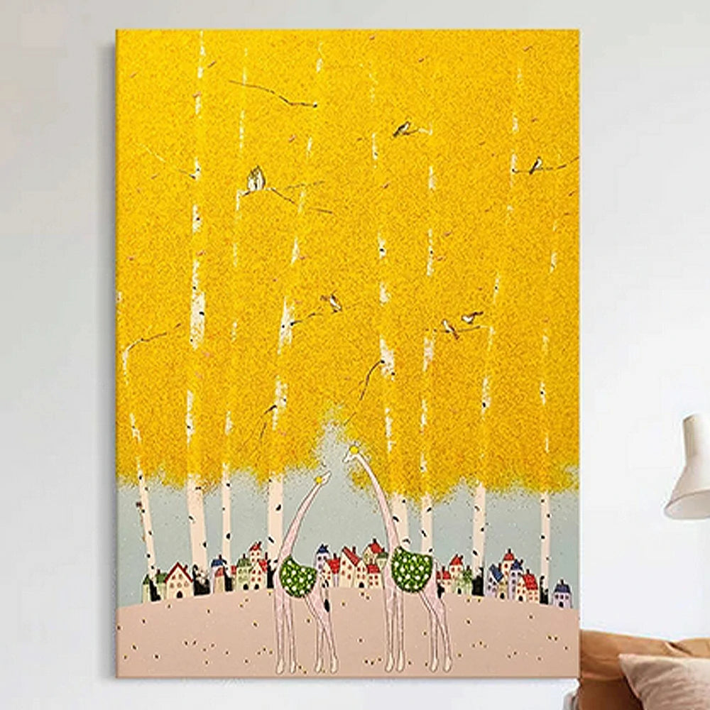 LUXORA Hand-Painted Oil Painting 50/80/120cm - Minimalist Design Painting Offering Clean Geometry and Balanced Neutral Tone