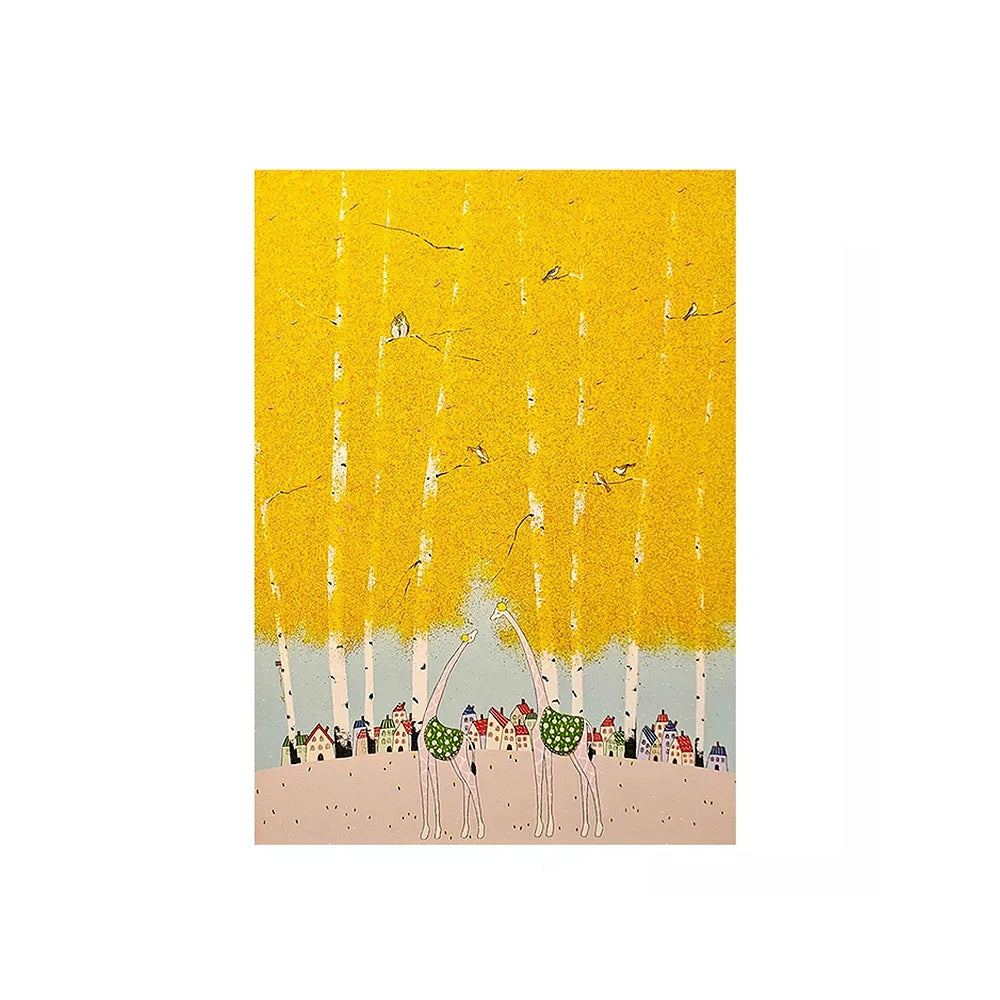 LUXORA Hand-Painted Oil Painting 50/80/120cm - Minimalist Design Painting Offering Clean Geometry and Balanced Neutral Tone