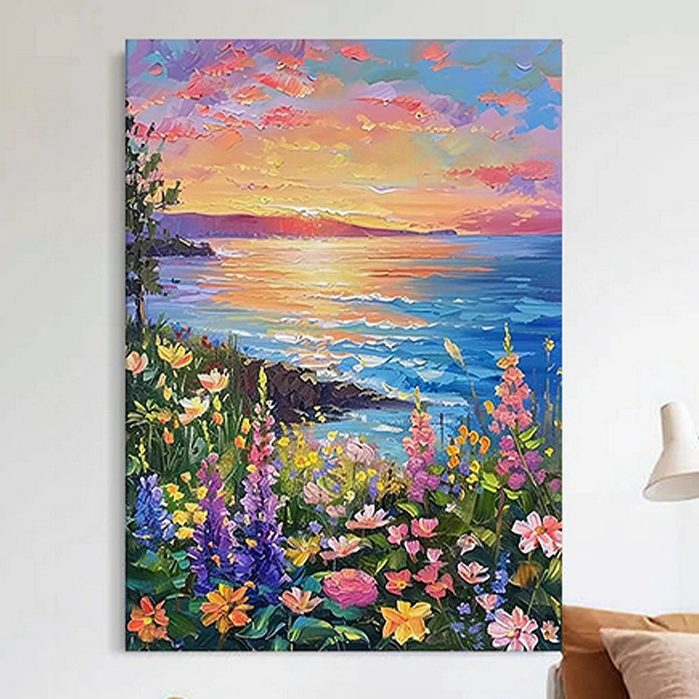 LUXORA Hand-Painted Oil Painting 50/80/120cm - Minimalist Neutral Artwork Perfect for Calm and Comfortable Living Rooms