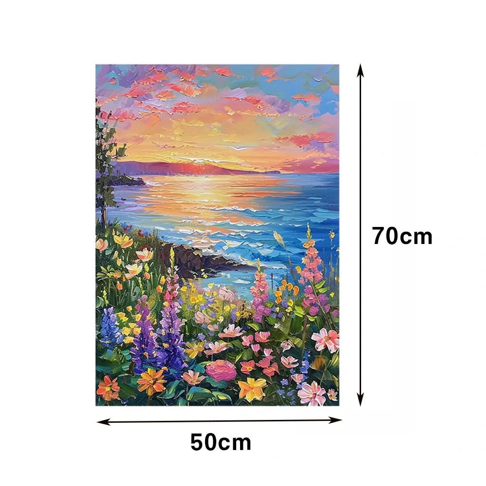 LUXORA Hand-Painted Oil Painting 50/80/120cm - Minimalist Neutral Artwork Perfect for Calm and Comfortable Living Rooms