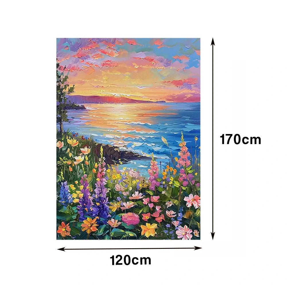 LUXORA Hand-Painted Oil Painting 50/80/120cm - Minimalist Neutral Artwork Perfect for Calm and Comfortable Living Rooms