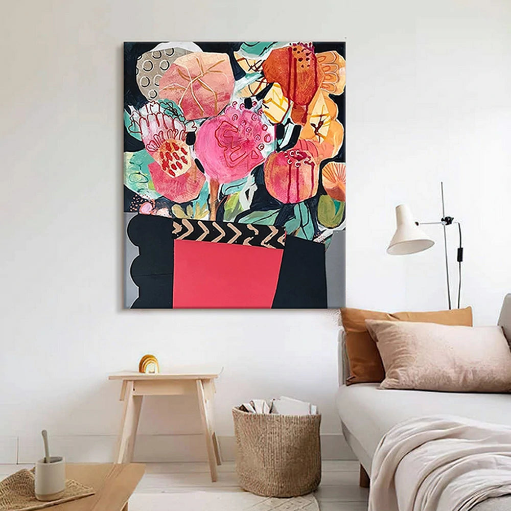 LUXORA Hand-Painted Oil Painting 50/80/120cm - Refined Abstract Canvas Offering Depth, Balance and Timeless Appeal