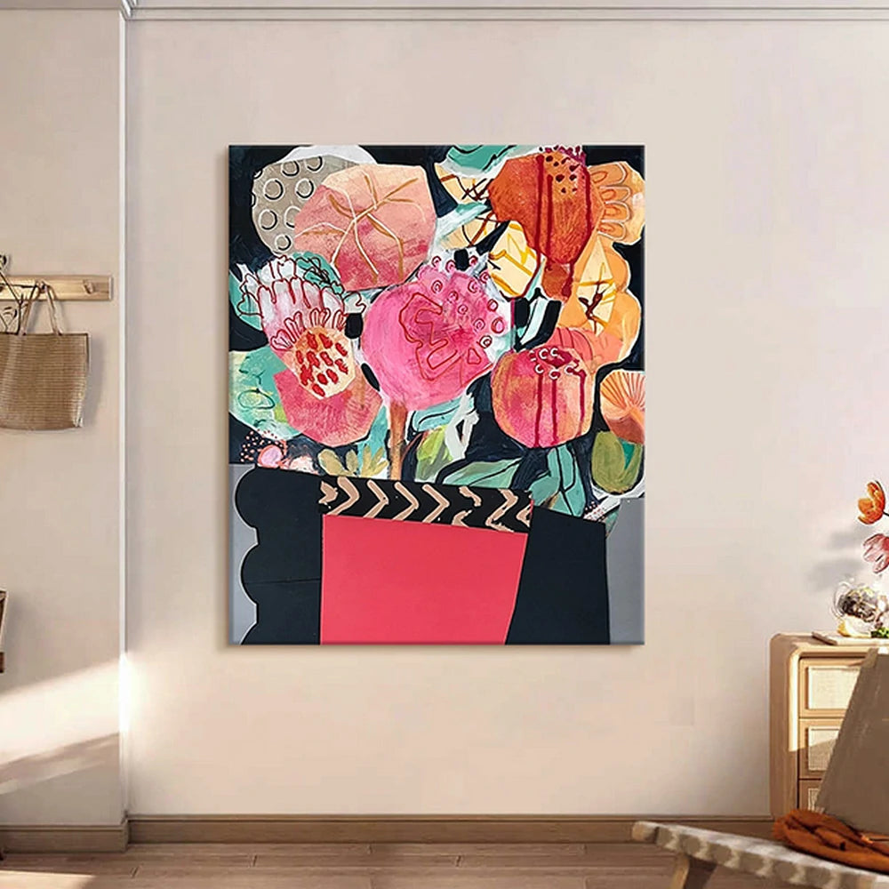 LUXORA Hand-Painted Oil Painting 50/80/120cm - Refined Abstract Canvas Offering Depth, Balance and Timeless Appeal