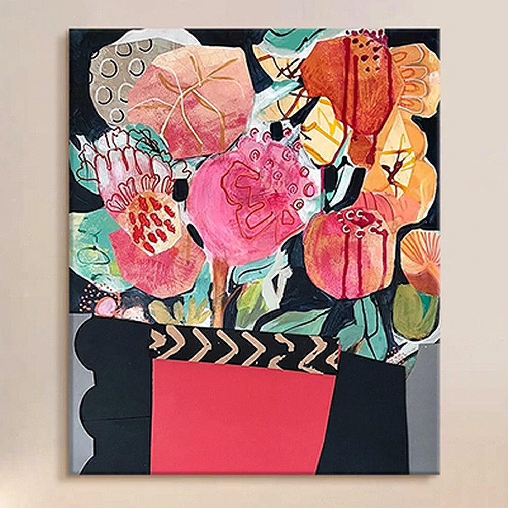 LUXORA Hand-Painted Oil Painting 50/80/120cm - Refined Abstract Canvas Offering Depth, Balance and Timeless Appeal