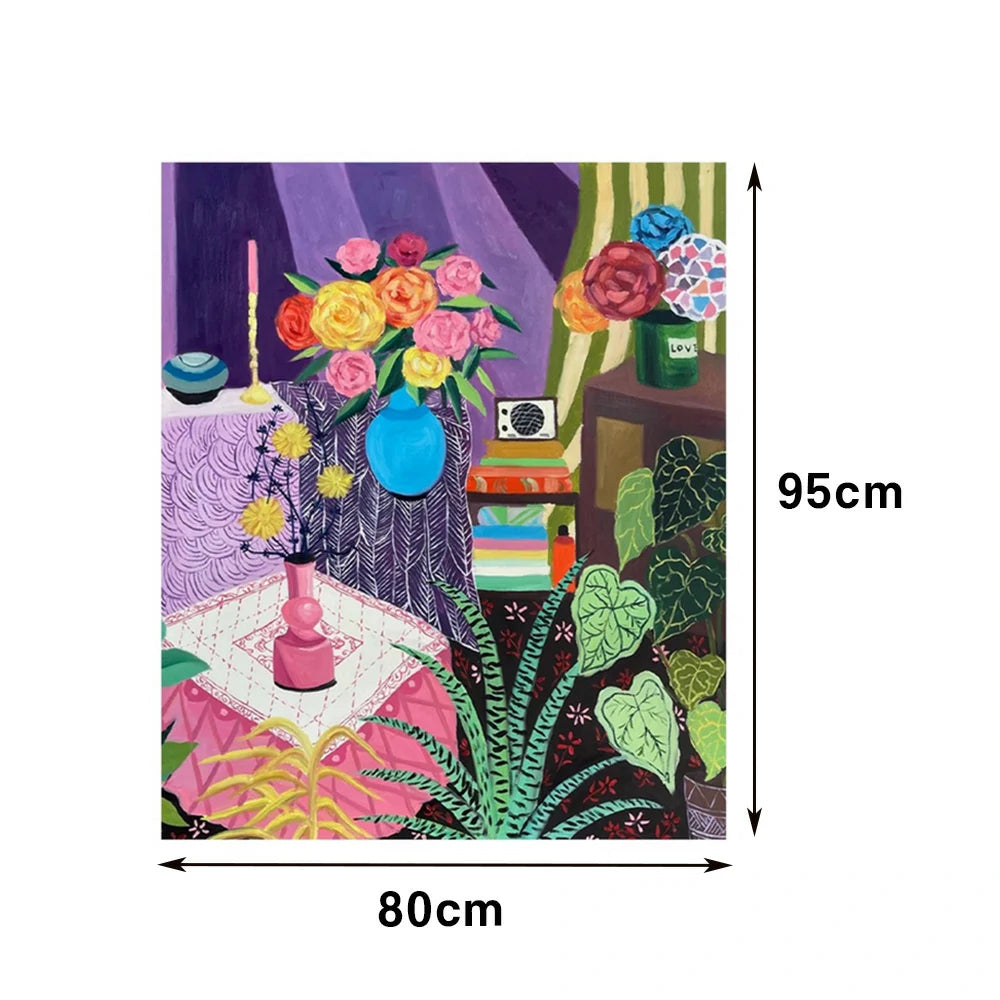 LUXORA Hand-Painted Oil Painting 50/80/120cm - Premium Textured Wall Art Highlighting Soft Brushwork and Modern Form