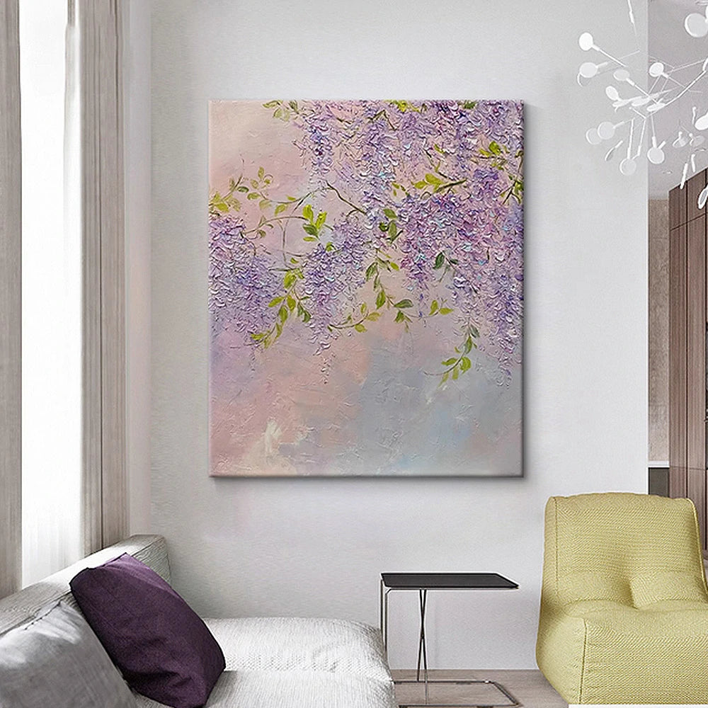 LUXORA Hand-Painted Oil Painting 50/80/120cm - Modern Abstract Canvas Art with Gentle Colour Layers and Balanced Texture