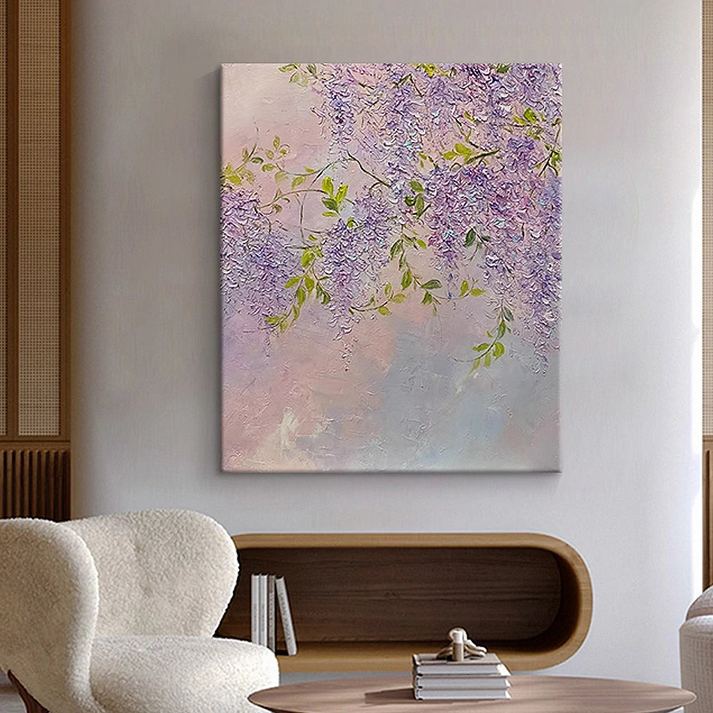 LUXORA Hand-Painted Oil Painting 50/80/120cm - Modern Abstract Canvas Art with Gentle Colour Layers and Balanced Texture