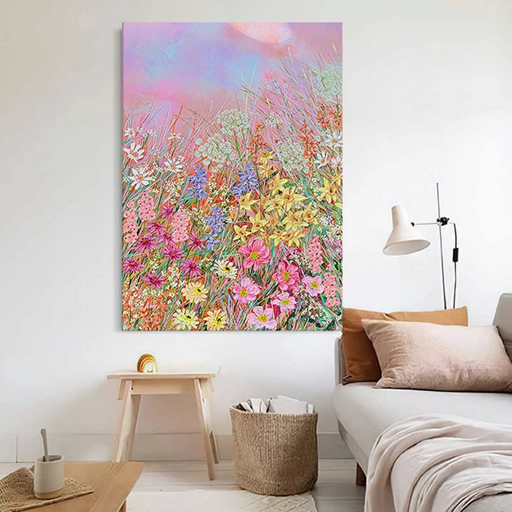 LUXORA Hand-Painted Oil Painting 50/80/120cm - Elegant Canvas Artwork with Smooth Finish and Subtle Layered Brushwork