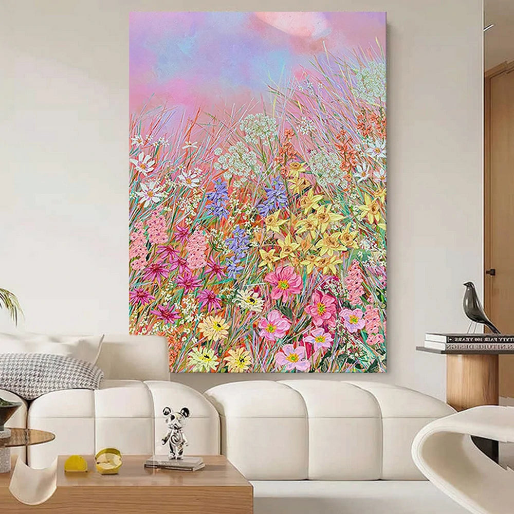 LUXORA Hand-Painted Oil Painting 50/80/120cm - Elegant Canvas Artwork with Smooth Finish and Subtle Layered Brushwork