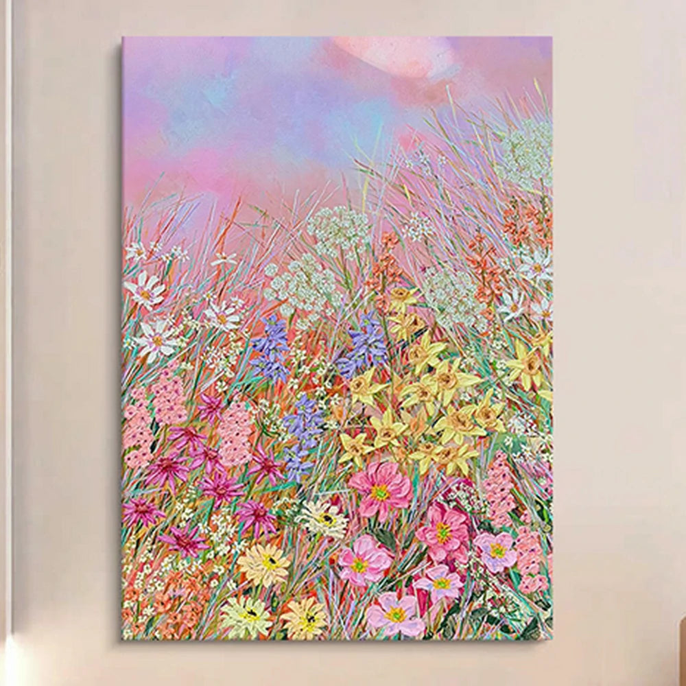 LUXORA Hand-Painted Oil Painting 50/80/120cm - Elegant Canvas Artwork with Smooth Finish and Subtle Layered Brushwork