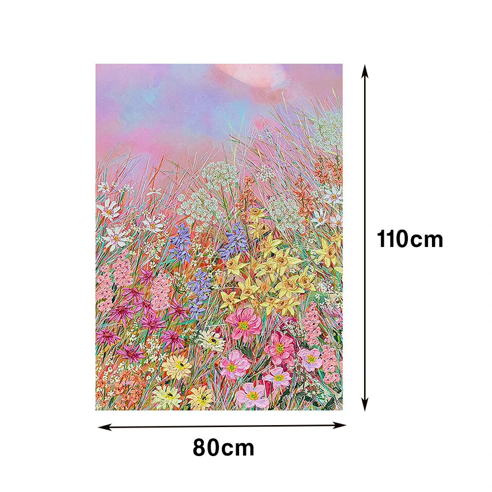 LUXORA Hand-Painted Oil Painting 50/80/120cm - Elegant Canvas Artwork with Smooth Finish and Subtle Layered Brushwork