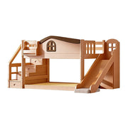 LUXORA 120/135/150cm Kids Slide & Storage Stair Bed - Multi-Function Storage System, Solid Wood Frame, Stair Drawer Storage Design - Wood