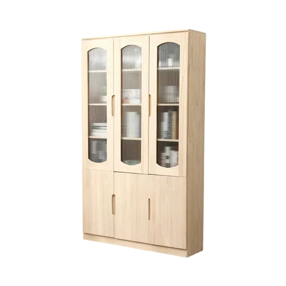 LUXORA Bookcase - Solid Wood Construction, Dust-Proof Cabinet Design & Soft-Close Hinges