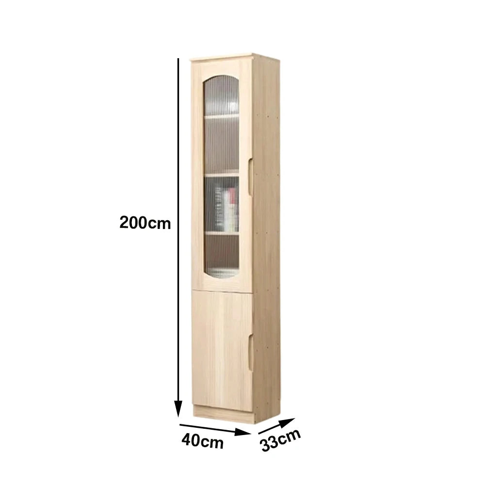 LUXORA Bookcase - Solid Wood Construction, Dust-Proof Cabinet Design & Soft-Close Hinges