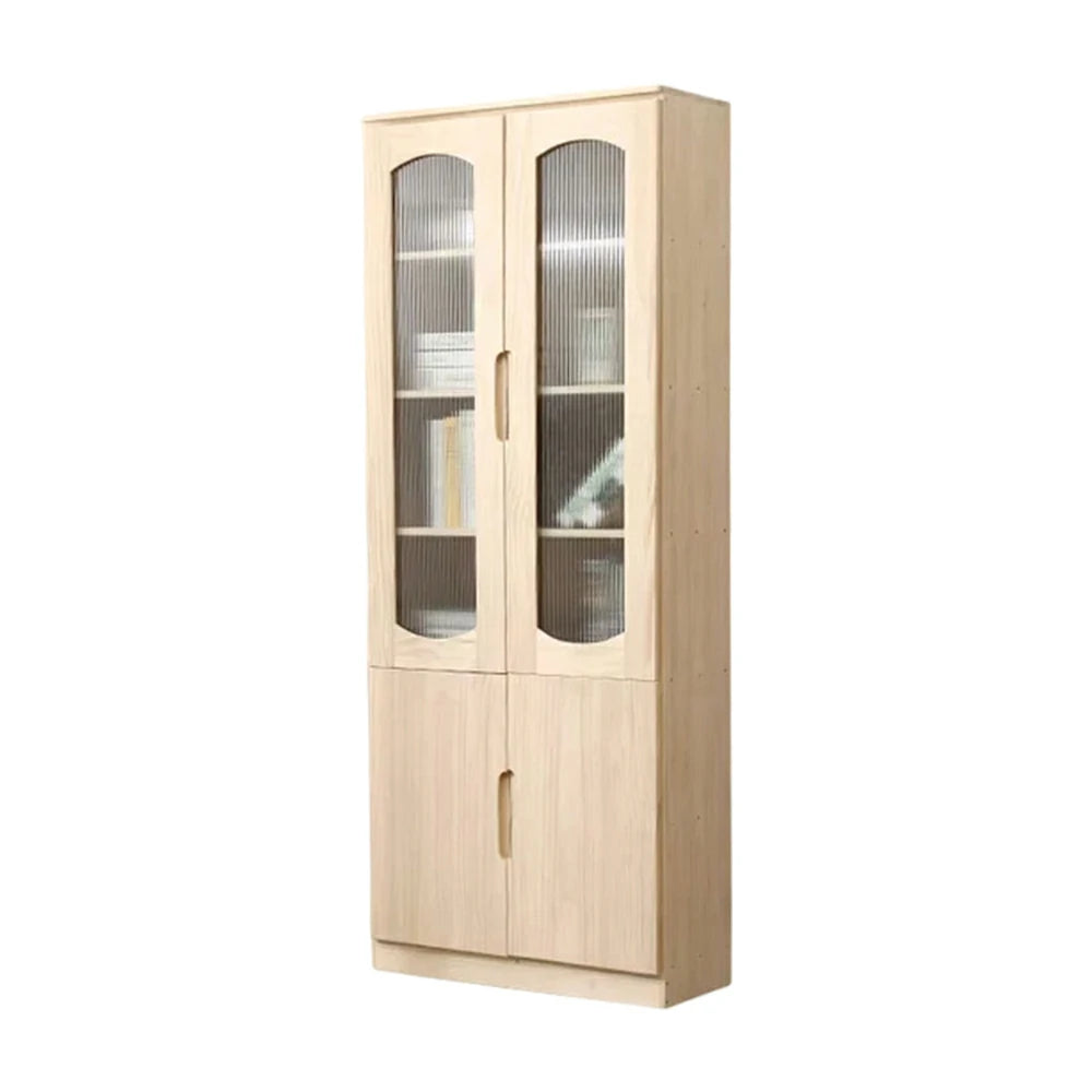 LUXORA Bookcase - Solid Wood Construction, Dust-Proof Cabinet Design & Soft-Close Hinges