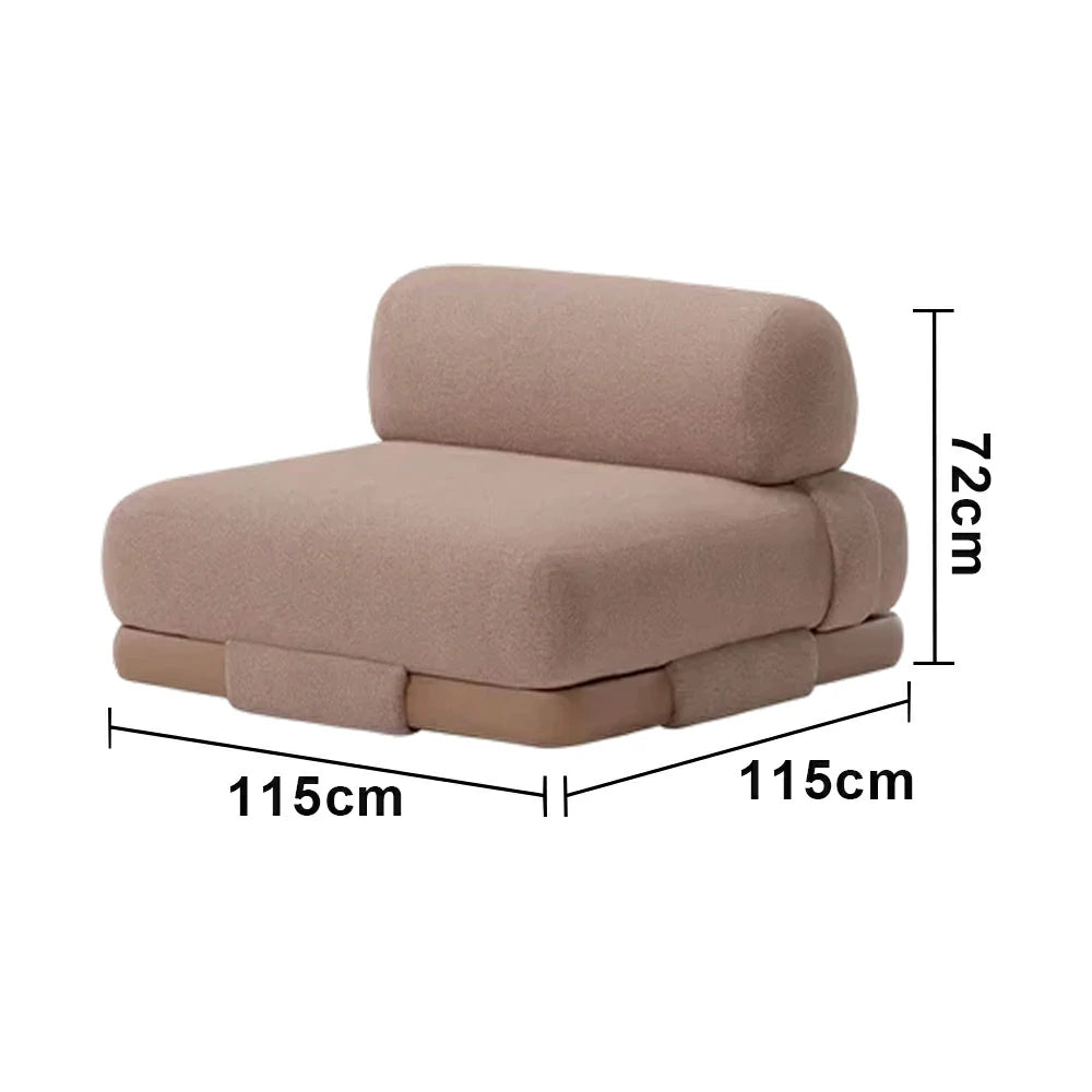 LUXORA Centre Sofa - Reinforced Aluminium Frame, Quick-Drain Cushions, UV and Water-Resistant Fabric, All-Weather Comfort