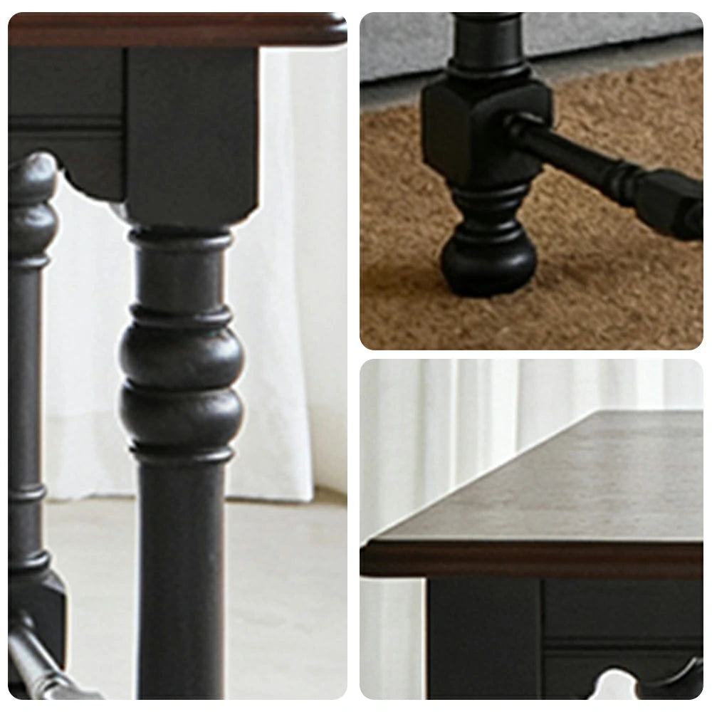 LUXORA 140/160cm Solid Pine Wood Dining Table - Imported New Zealand Pine, Thickened Tabletop, Heavy-Duty Construction for Dining & Home Use