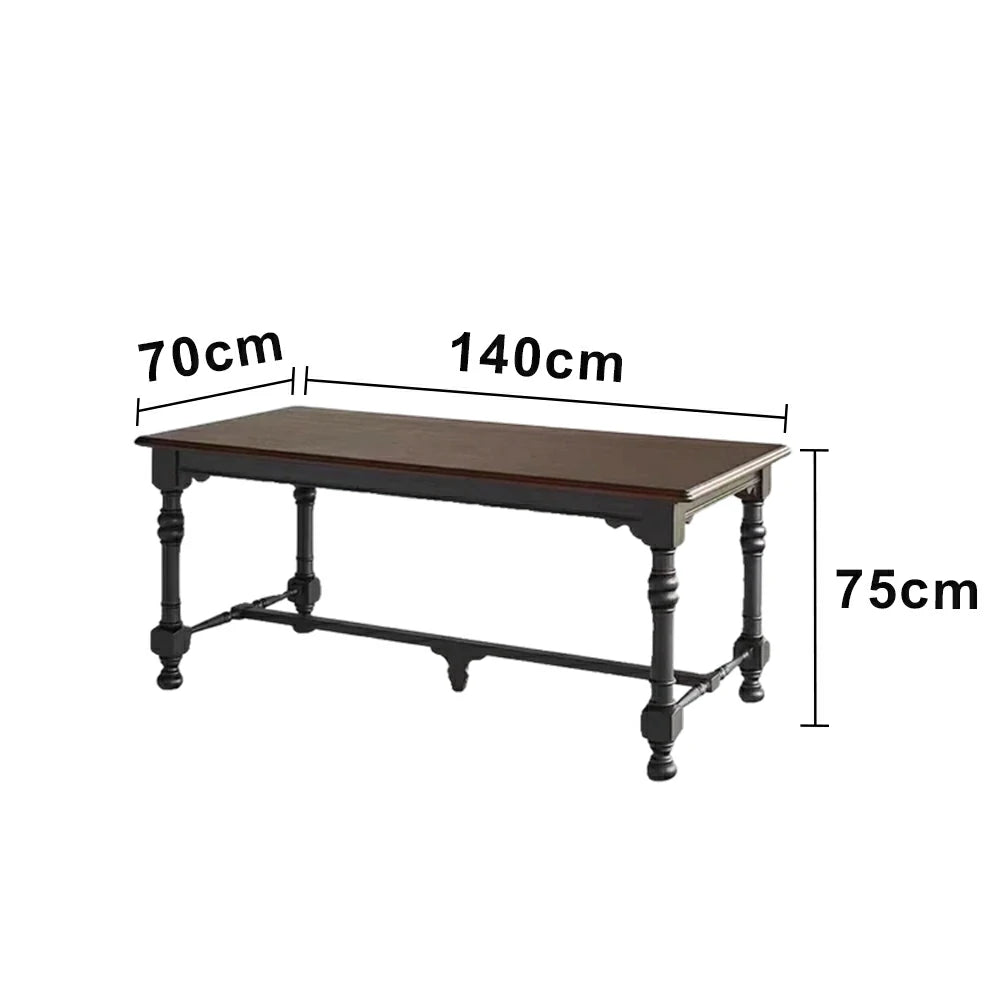 LUXORA 140/160cm Solid Pine Wood Dining Table - Imported New Zealand Pine, Thickened Tabletop, Heavy-Duty Construction for Dining & Home Use