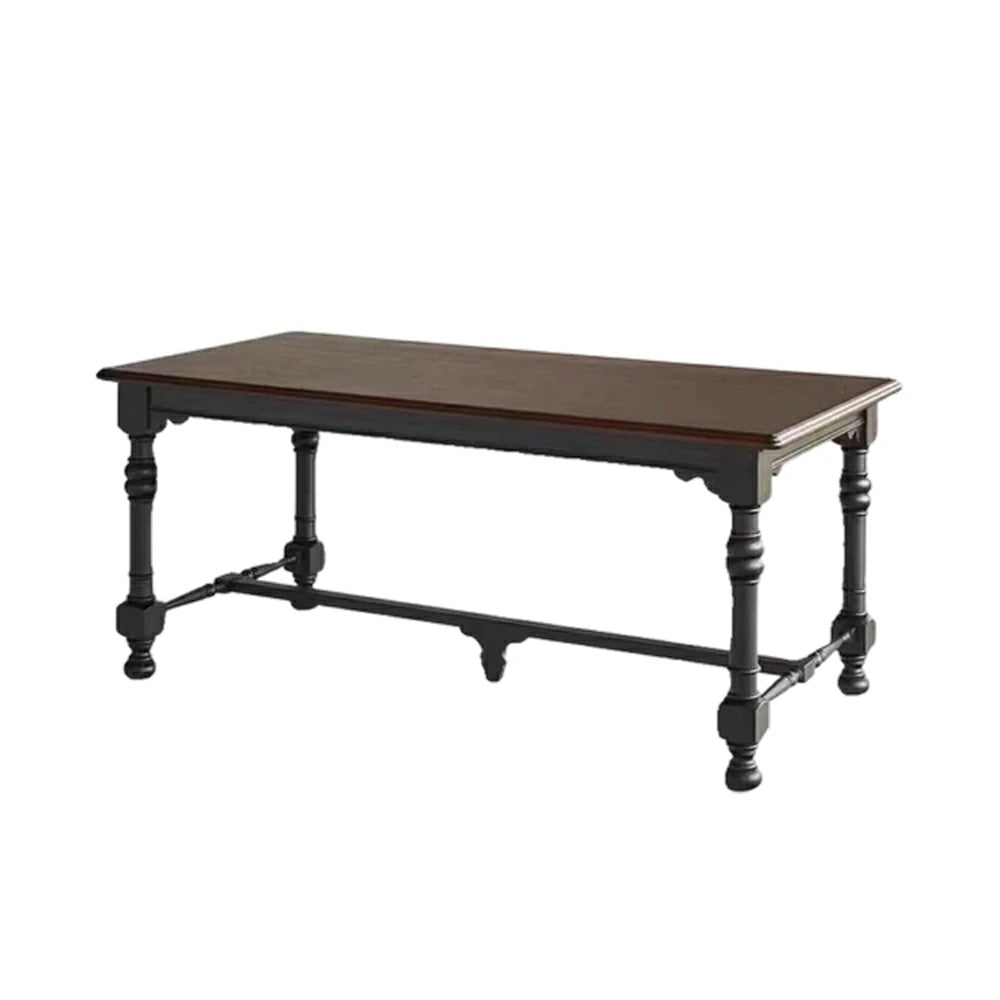 LUXORA 140/160cm Solid Pine Wood Dining Table - Imported New Zealand Pine, Thickened Tabletop, Heavy-Duty Construction for Dining & Home Use