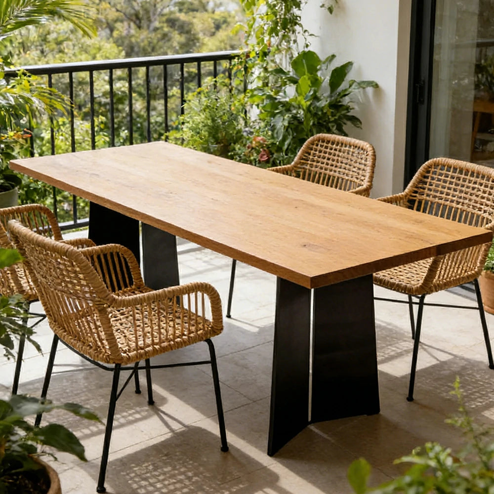 LUXORA 140/160cm New Zealand Pine Solid Wood Dining Table - Minimalist Vintage Style, Thick Stable Legs, Versatile Dining & Work Table - Walnut