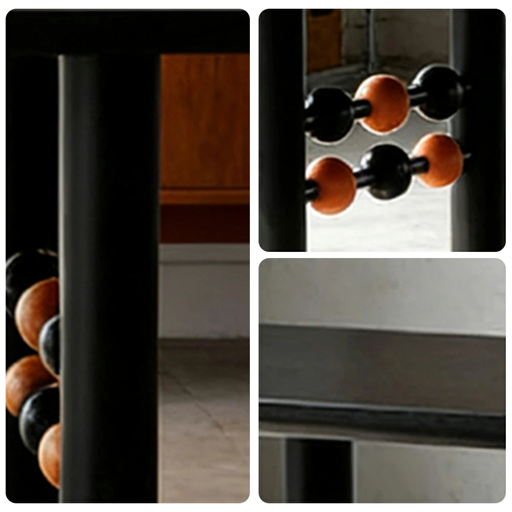 LUXORA 140/160cm Creative Rectangular Dining Table - Industrial Modern Design, Sculptural Leg Structure, Designer Table for Dining & Studio Spaces - Black