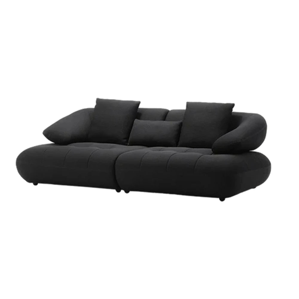 LUXORA Sofa Adjustable Seat Depth 3D Breathable Fabric Wrap-Around Comfort Design - Black