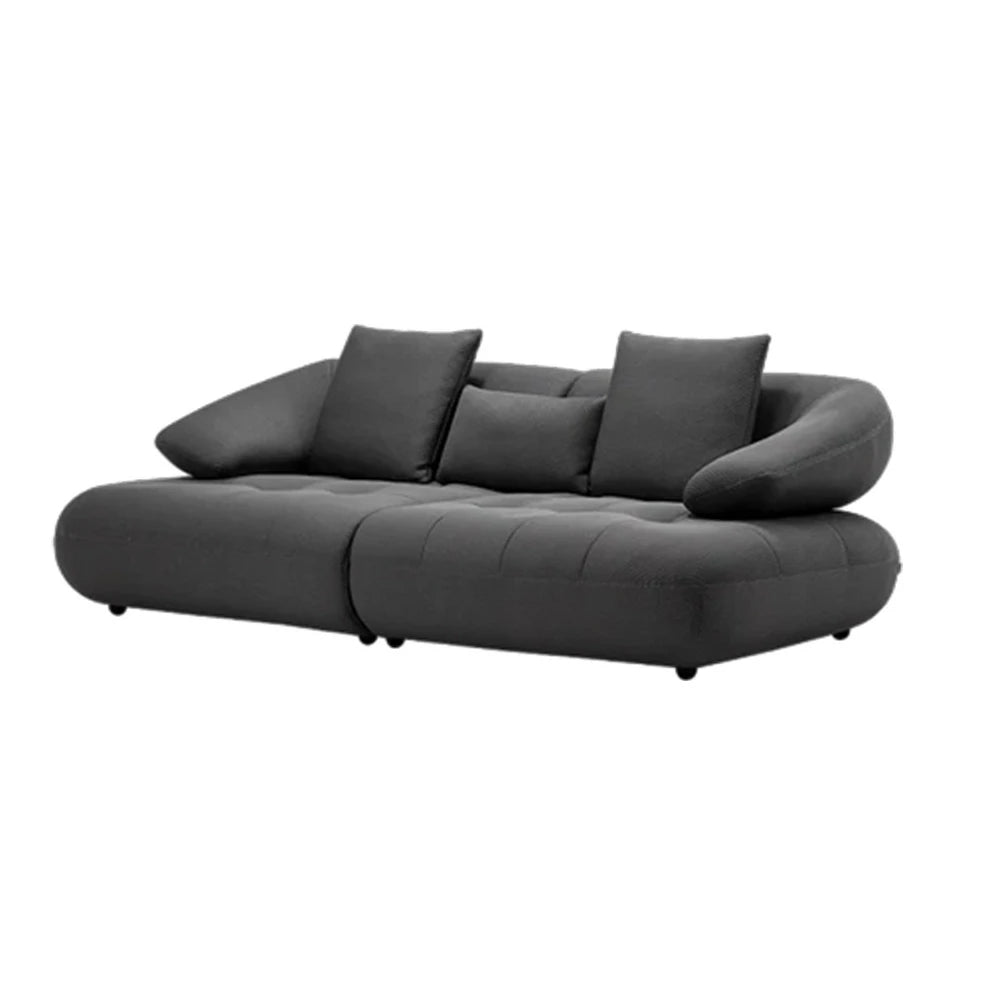 LUXORA Sofa Adjustable Seat Depth 3D Breathable Fabric Wrap-Around Comfort Design - Grey
