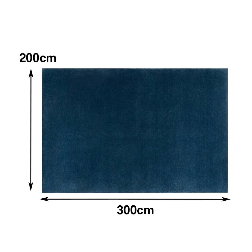 LUXORA 160/200cm Square Floor Rugs Handwoven Soft Rebound Traditional Weave Timeless Design Multi Space Use - Prussia Blue