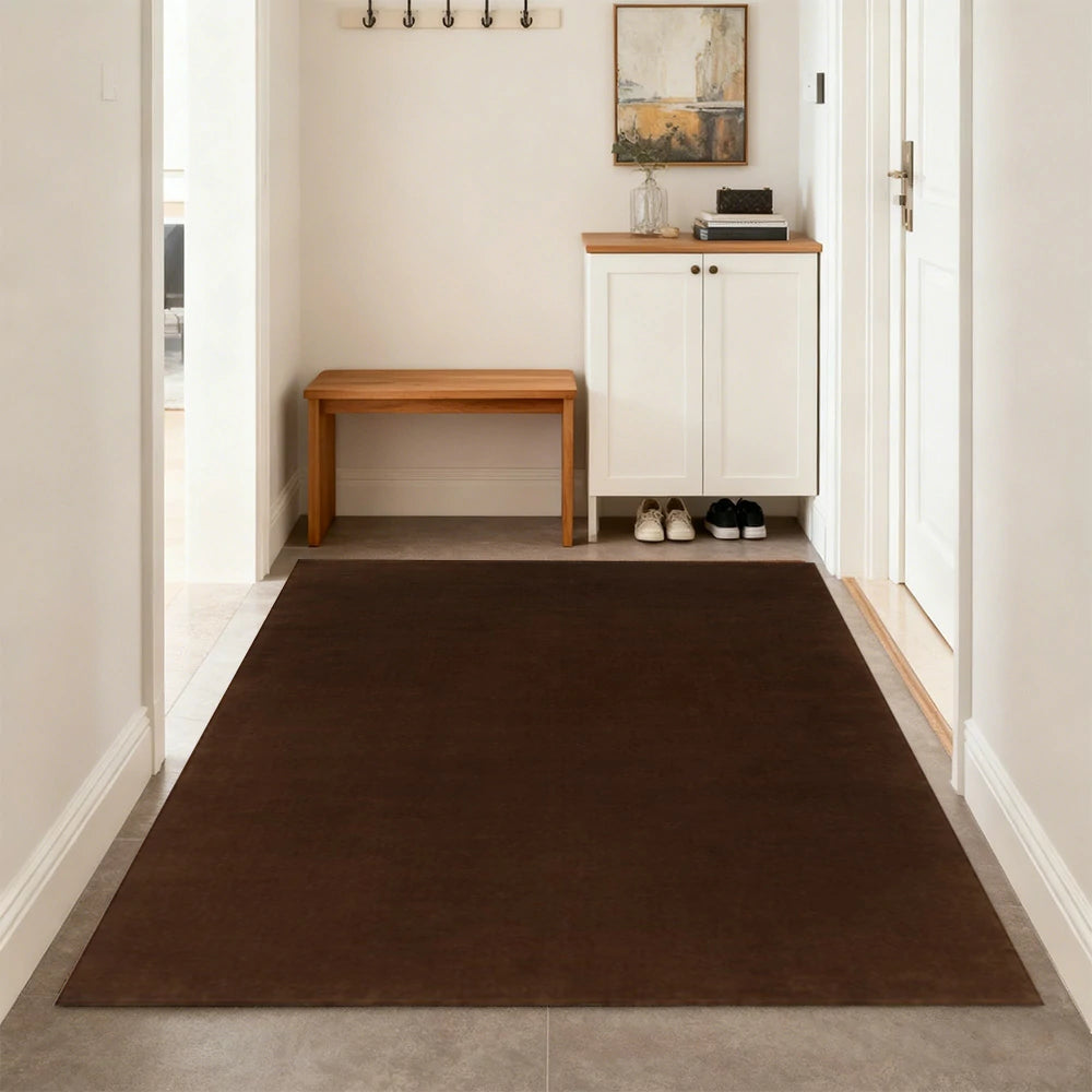 LUXORA 160/200cm Square Floor Rugs Handwoven Soft Rebound Traditional Weave Timeless Design Multi Space Use - Andorra Brown