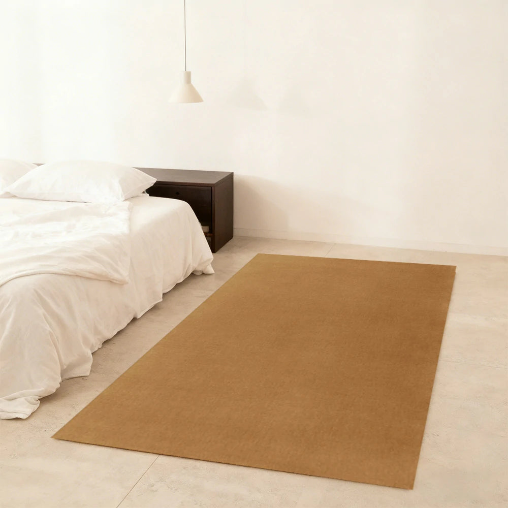 LUXORA 160/200cm Square Floor Rugs Handwoven Soft Rebound Traditional Weave Timeless Design Multi Space Use - Gold Brown