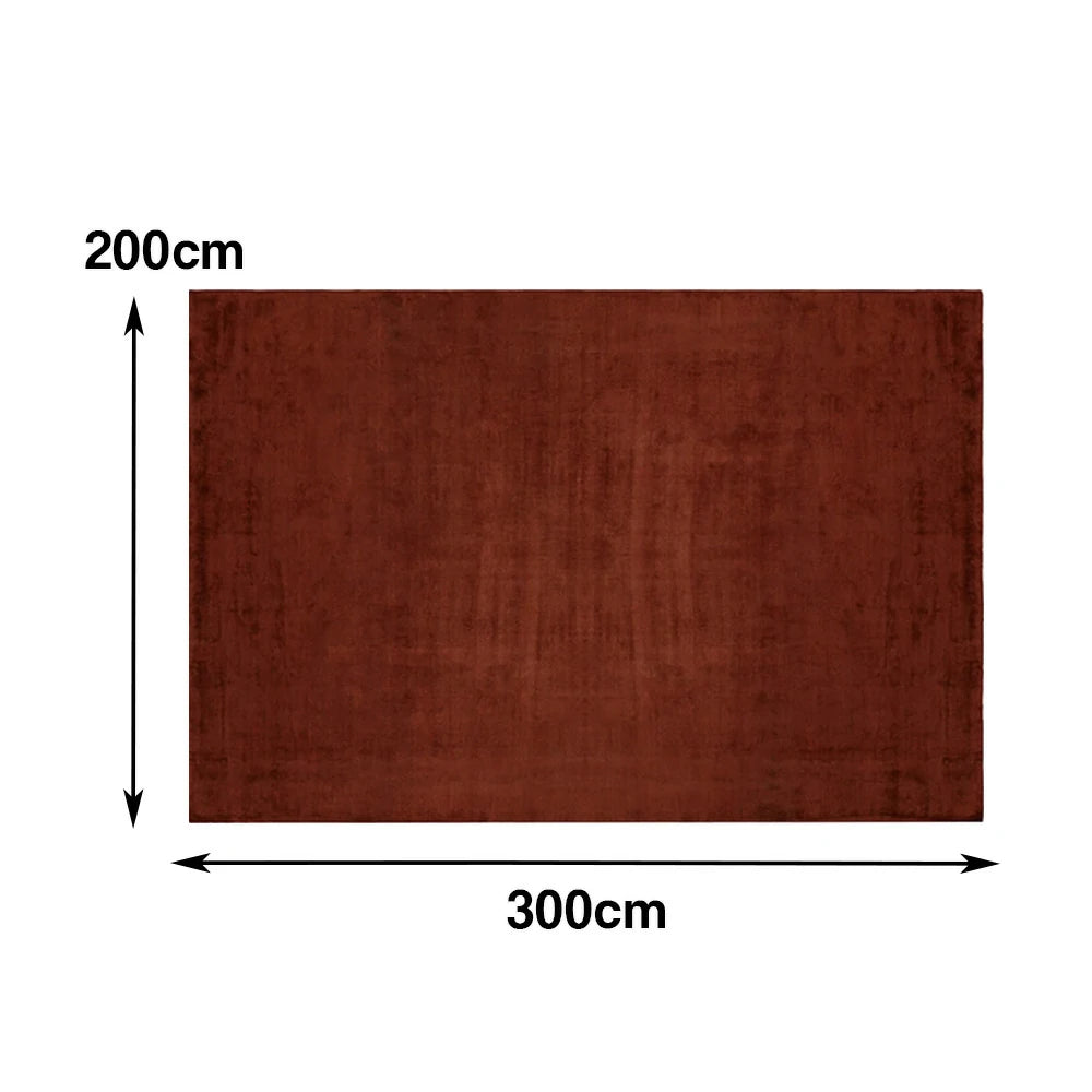 LUXORA 160/200cm Square Floor Rugs Handwoven Soft Rebound Traditional Weave Timeless Design Multi Space Use - Rust Red