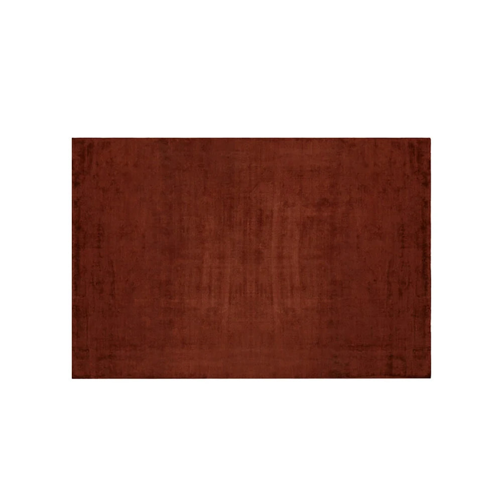 LUXORA 160/200cm Square Floor Rugs Handwoven Soft Rebound Traditional Weave Timeless Design Multi Space Use - Rust Red