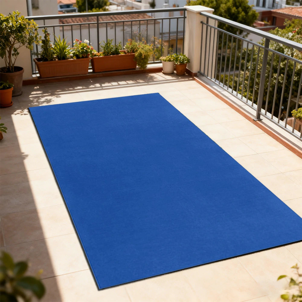 LUXORA 160/200cm Square Floor Rugs Handwoven Soft Rebound Traditional Weave Timeless Design Multi Space Use - Klein Blue