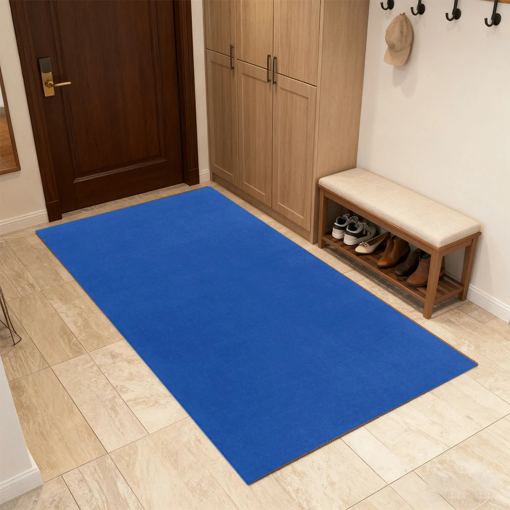 LUXORA 160/200cm Square Floor Rugs Handwoven Soft Rebound Traditional Weave Timeless Design Multi Space Use - Klein Blue