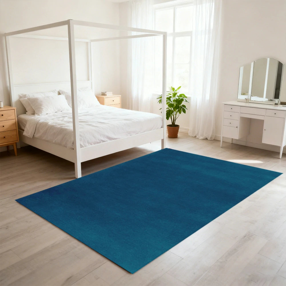 LUXORA 160/200cm Square Floor Rugs Handwoven Soft Rebound Traditional Weave Timeless Design Multi Space Use - Blues
