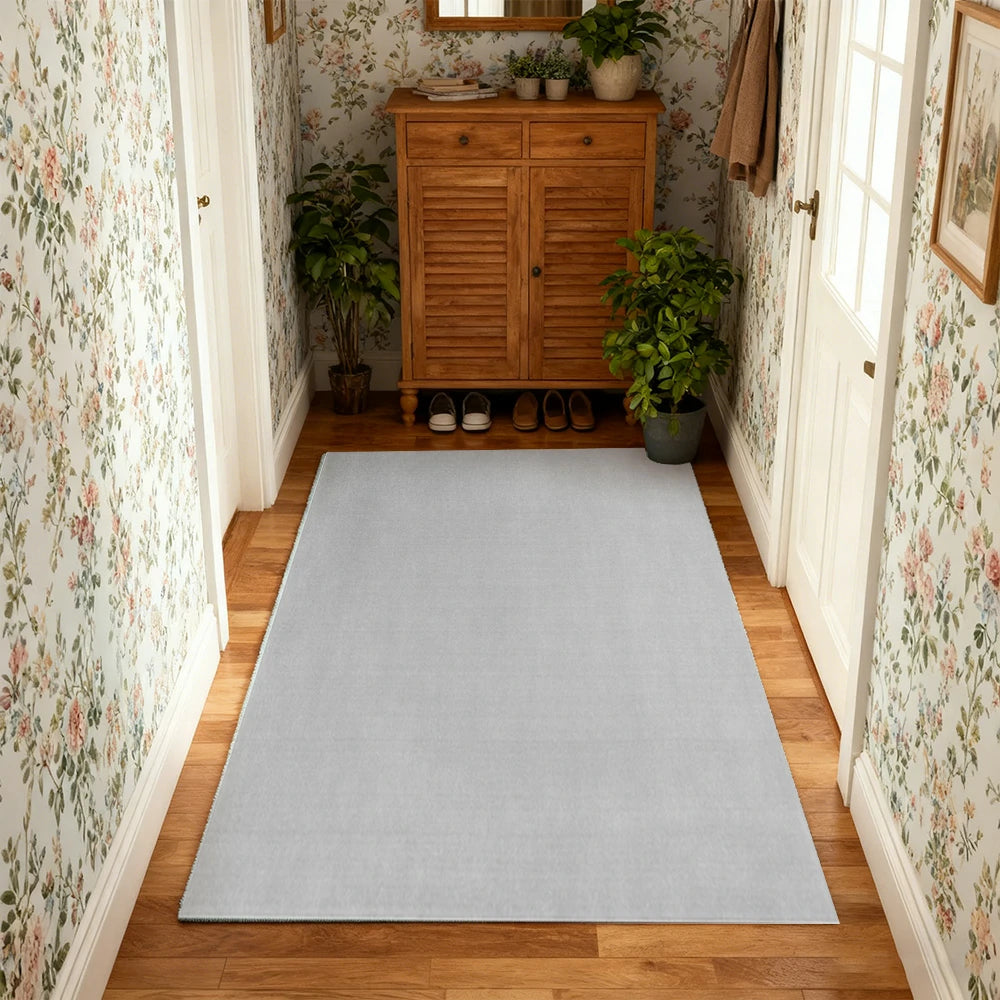 LUXORA 160/200cm Square Floor Rugs Handwoven Soft Rebound Traditional Weave Timeless Design Multi Space Use - Silver