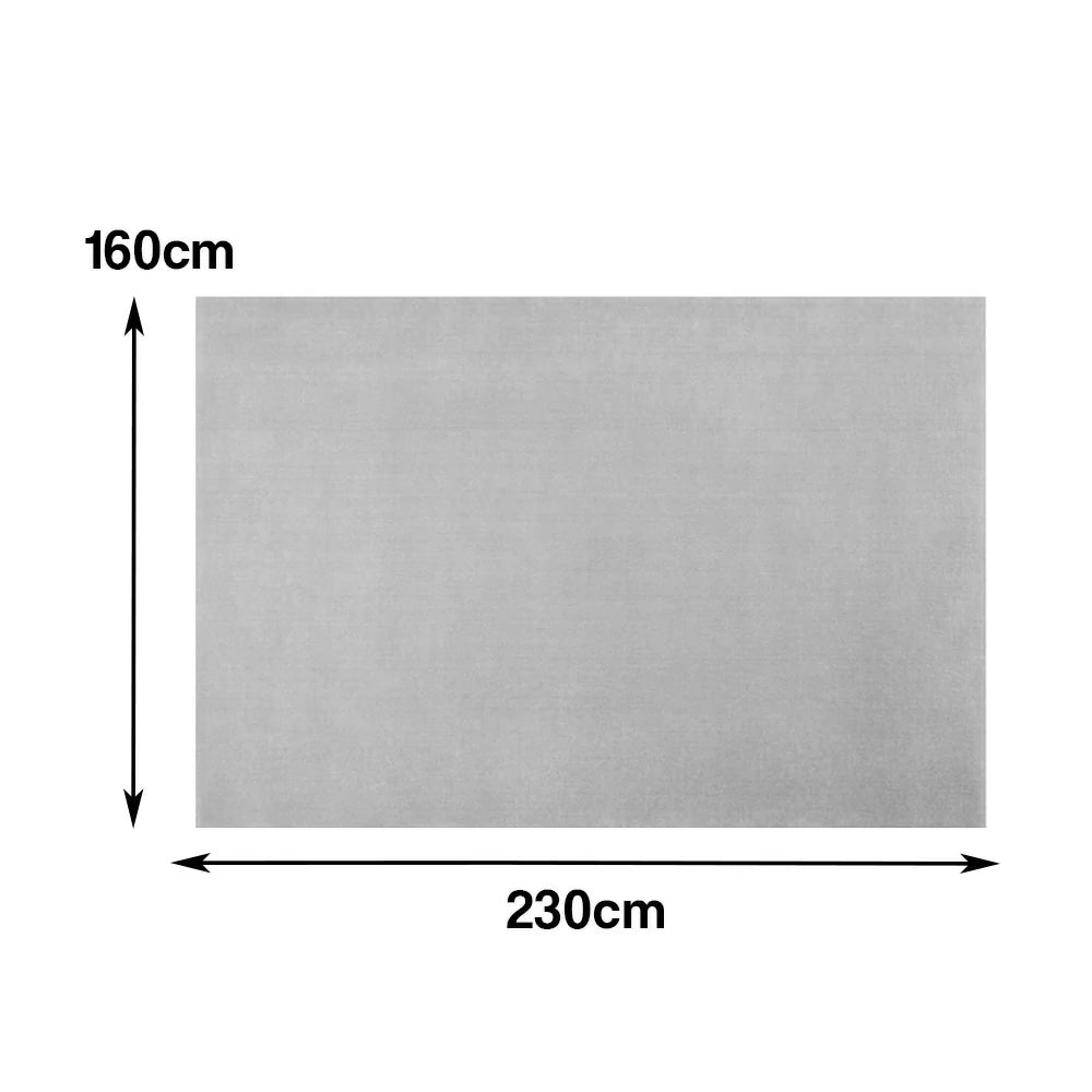 LUXORA 160/200cm Square Floor Rugs Handwoven Soft Rebound Traditional Weave Timeless Design Multi Space Use - Silver