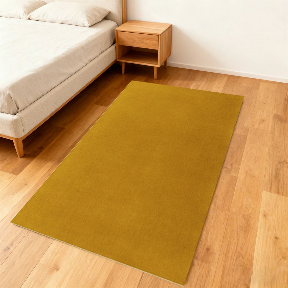 LUXORA 160/200cm Square Floor Rugs Handwoven Soft Rebound Traditional Weave Timeless Design Multi Space Use - Yellow