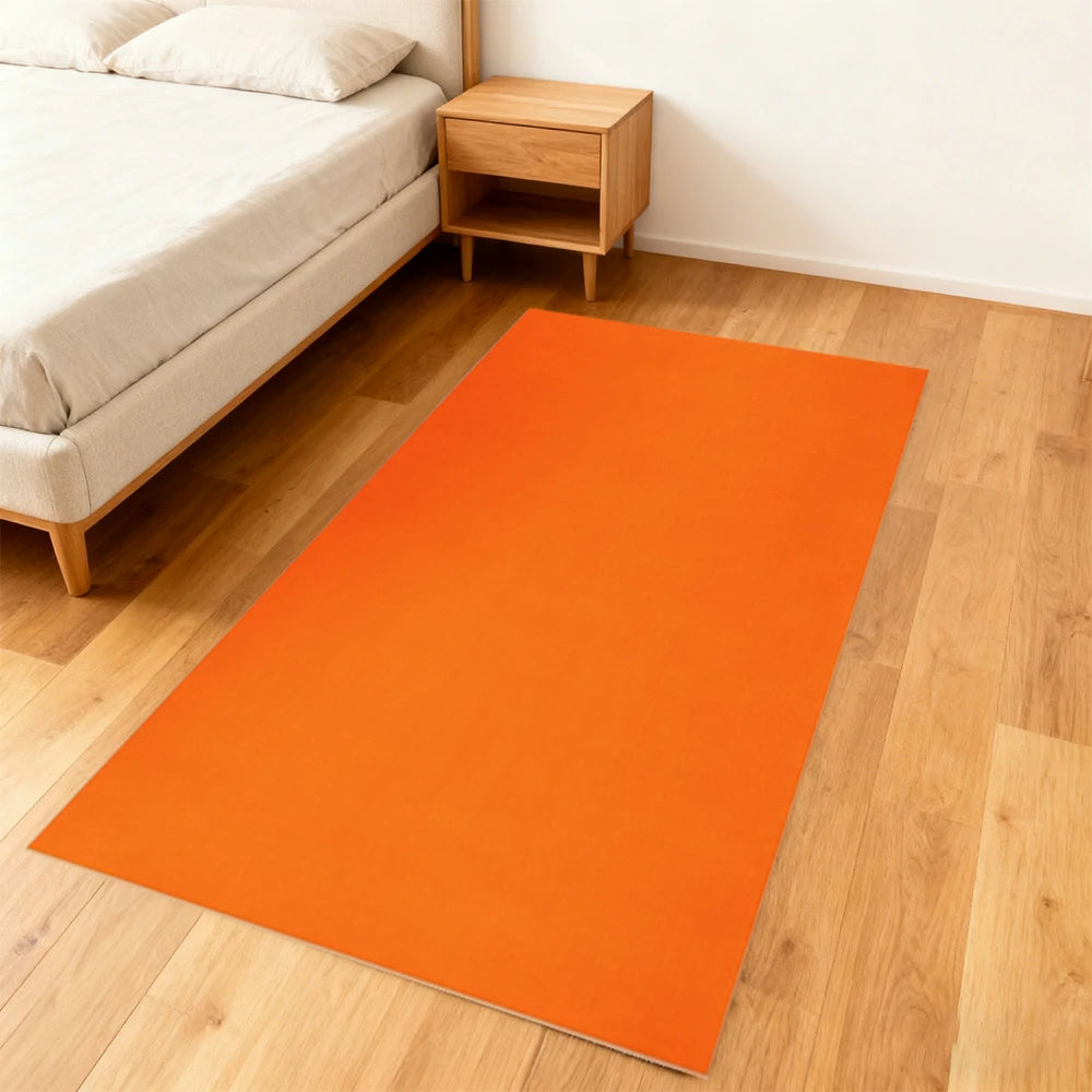 LUXORA 160/200cm Square Floor Rugs Handwoven Soft Rebound Traditional Weave Timeless Design Multi Space Use - Orange