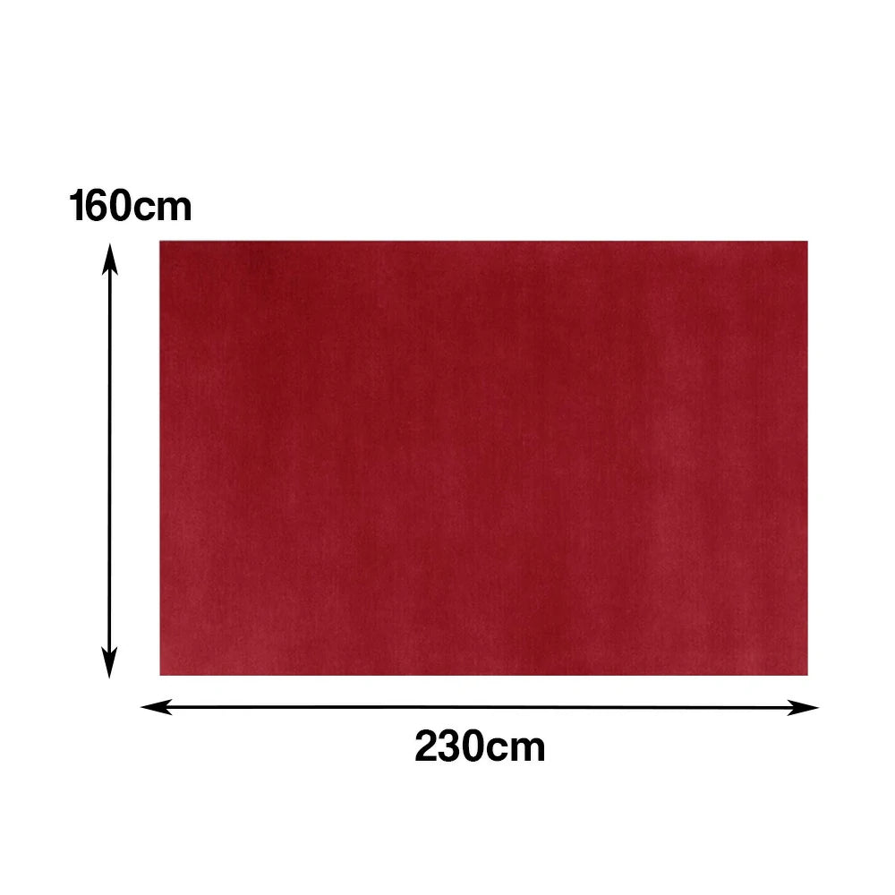 LUXORA 160/200cm Square Floor Rugs Handwoven Soft Rebound Traditional Weave Timeless Design Multi Space Use - Burgundy Red