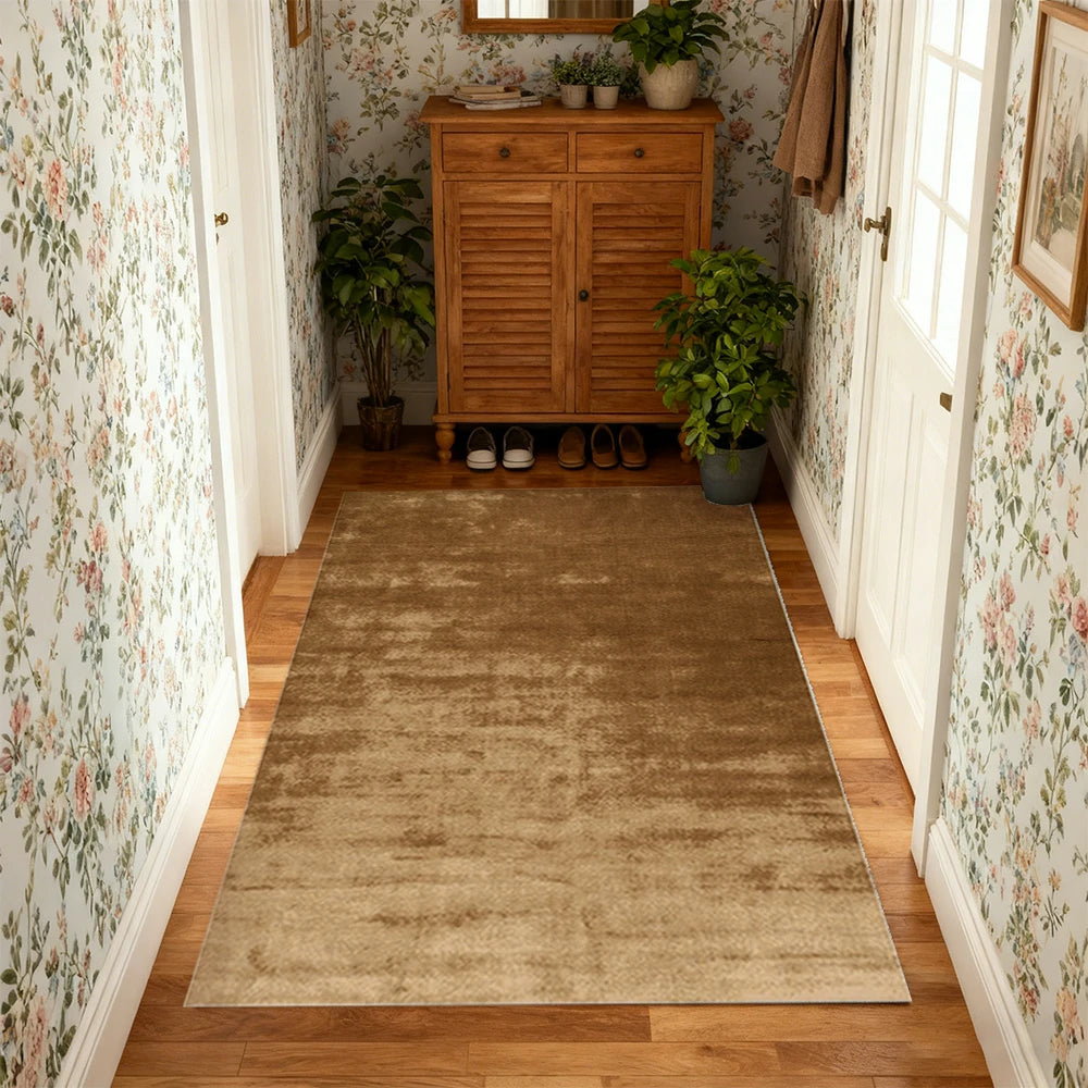 LUXORA 160/200cm Square Floor Rugs Handwoven Soft Rebound Traditional Weave Timeless Design Multi Space Use - Coffee