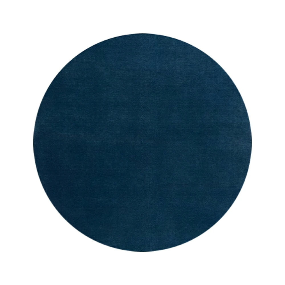 LUXORA 200/250cm Round Floor Rugs Handwoven Soft Rebound Traditional Weave Timeless Design Multi Space Use - Prussia Blue