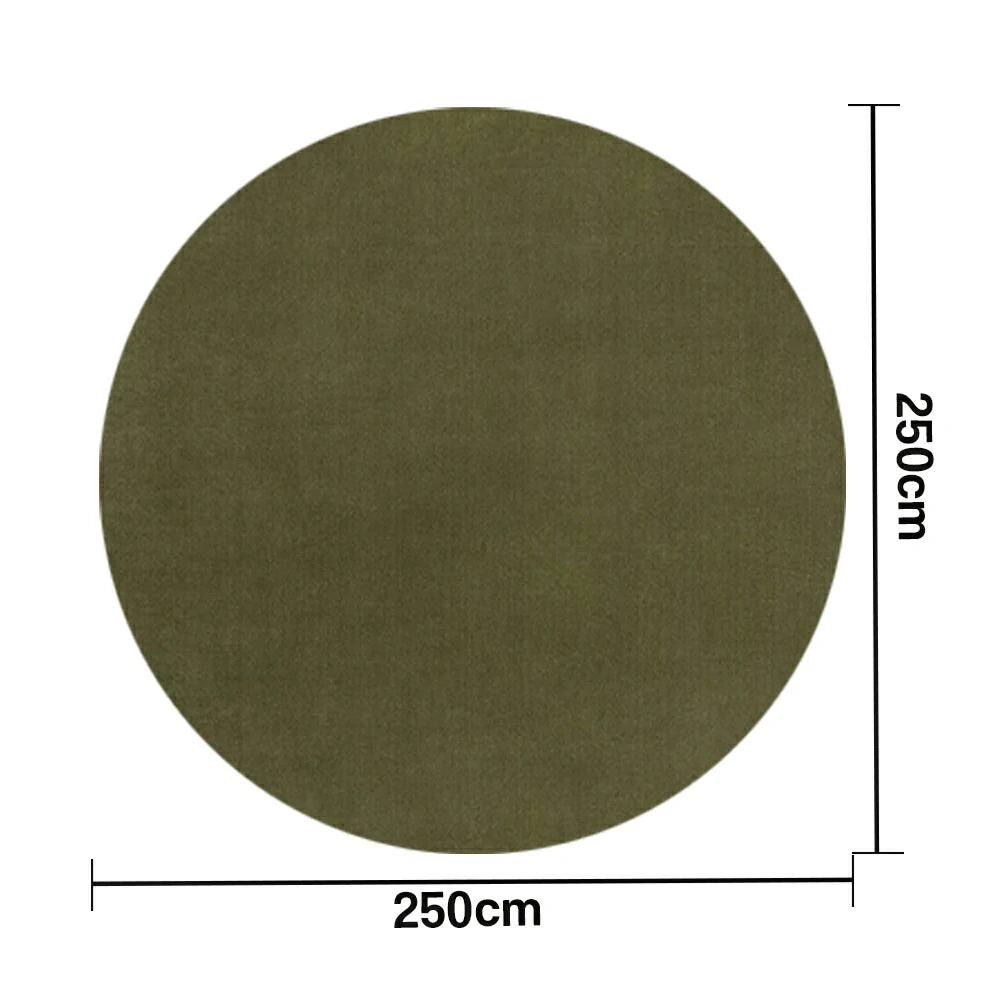 LUXORA 200/250cm Round Floor Rugs Handwoven Soft Rebound Traditional Weave Timeless Design Multi Space Use - Moss Green