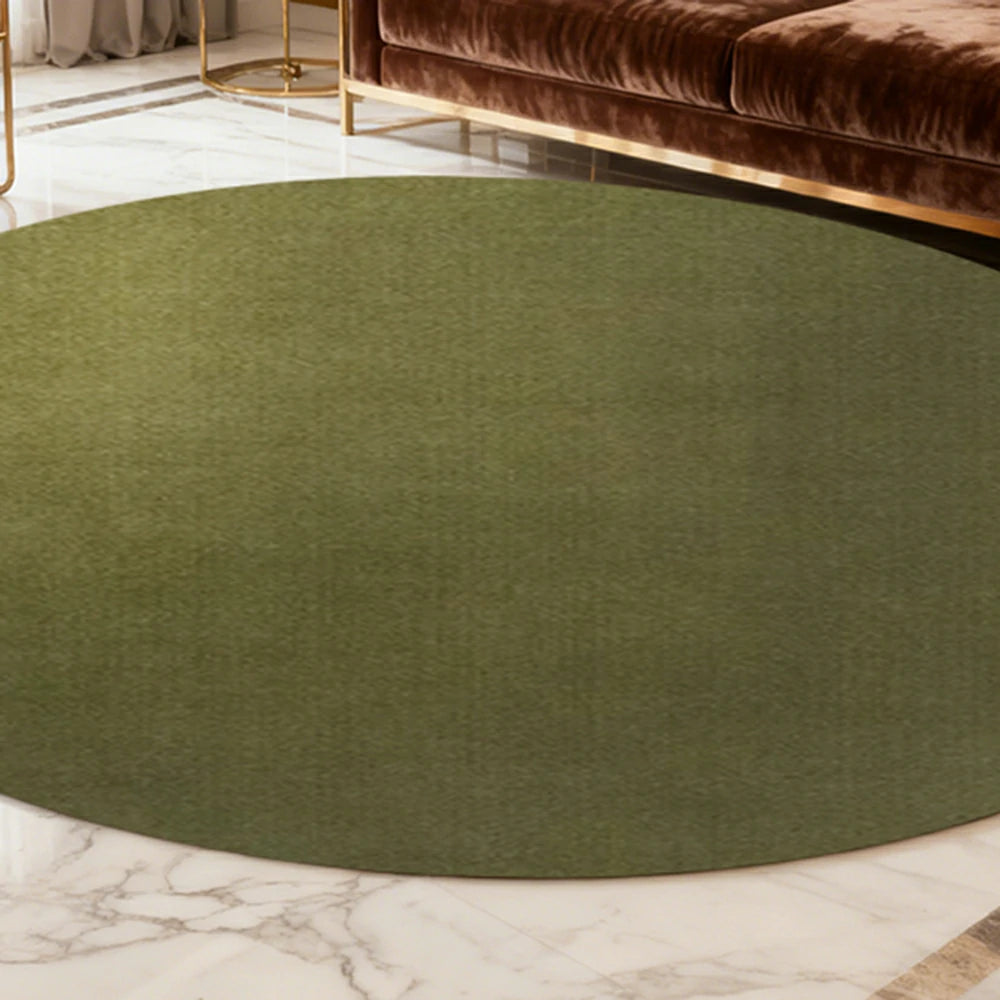 LUXORA 200/250cm Round Floor Rugs Handwoven Soft Rebound Traditional Weave Timeless Design Multi Space Use - Moss Green